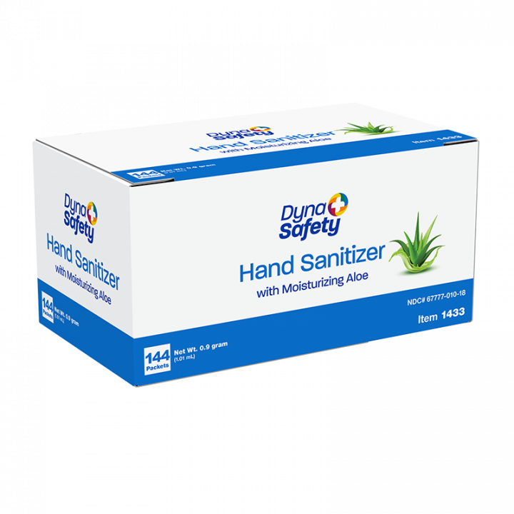 Dynarex Hand Sanitizer with Moisturizing Aloe, 0.9g Packets