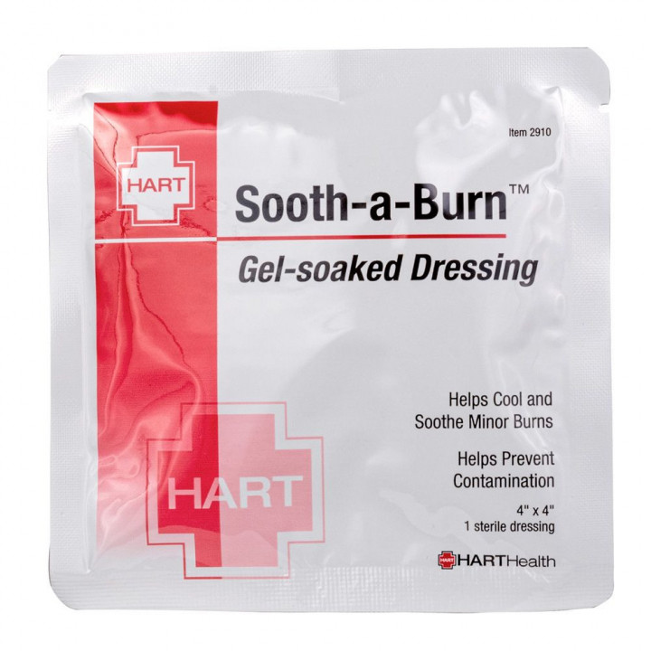 Hart Health Sooth-A-Burn Dressing, Gel-Soaked, Sterile, 4" x 4"
