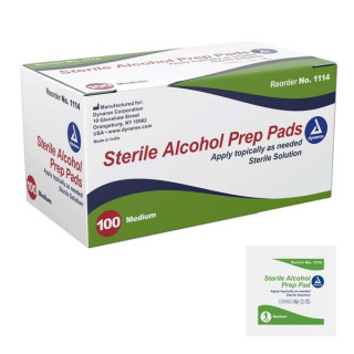 Dynarex Sterile Alcohol Prep Pad, Medium, Case