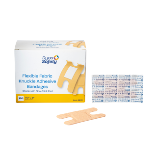 Dynarex  Knuckle Adhesive Bandages, Heavy Woven Cloth, 1-1/2" x 3" - 100pcs per box